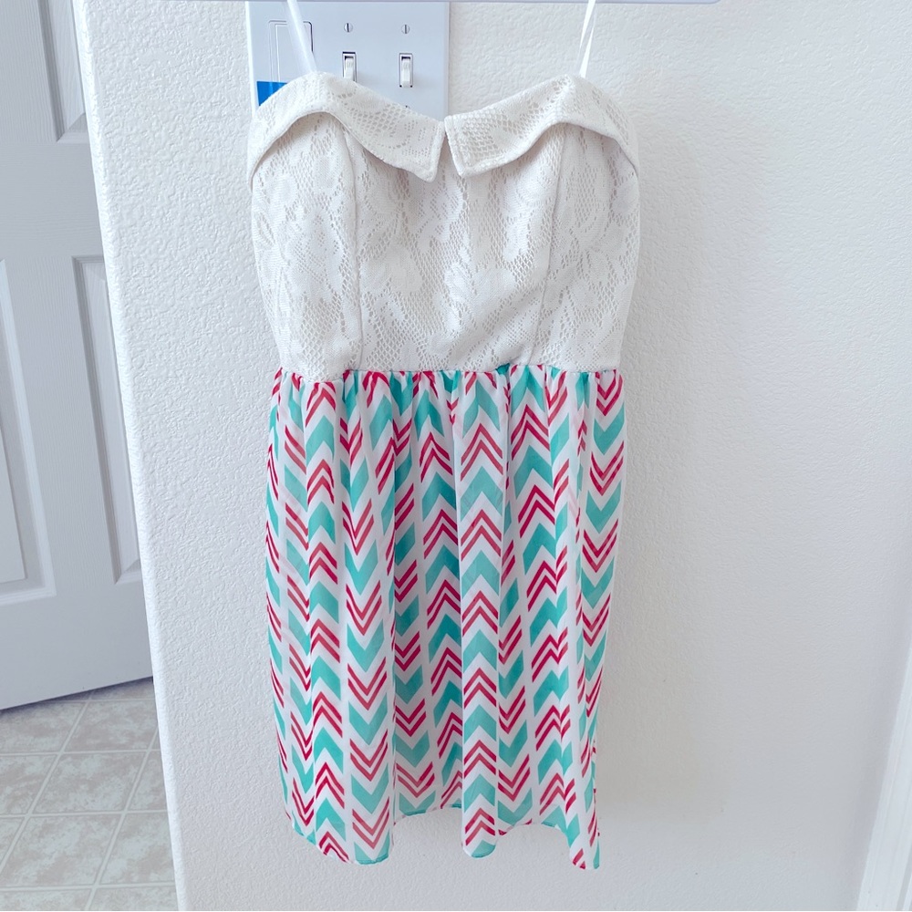 Strapless chevron dress - 11